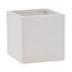 5" Stoneware Cube - Matte White