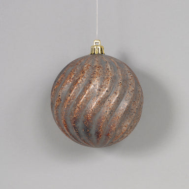 Plastic Distressed Ball Ornament W/Hanger