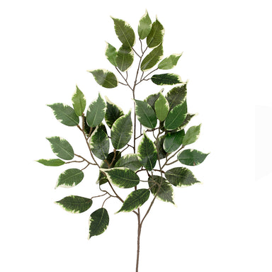 23" Polyester Ficus Spray - Green/White