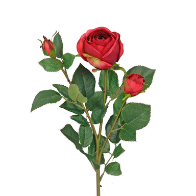 30 in Polyester Rose with Bud