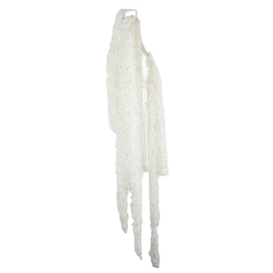 59 in Snow Amaranthus Hanging Branch - White/Iridescent