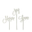 3 Asst Glitter Foam Pick "Hope"