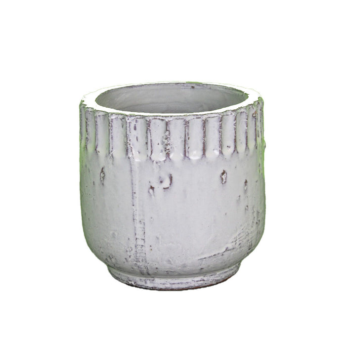 6.5 in Terracotta Planter - Cream