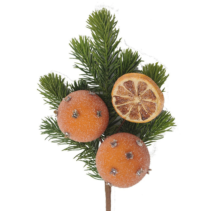 13.5 in Beaded Citrus Pick - Orange