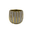 4.75" Ribbed Pot - White/Gold