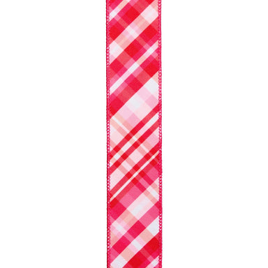 #9 Wired Darlington Ribbon - Red/Pink/White