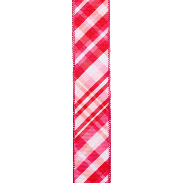 #9 Wired Darlington Ribbon - Red/Pink/White