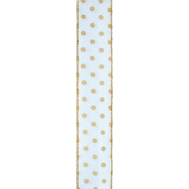 #9 Wired Corbett Ribbon - Light Blue/Gold