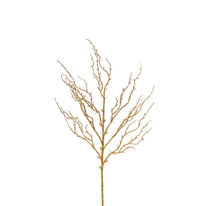 33 in Glitter/Metallic Twig Spray - Gold