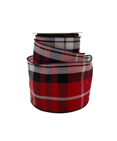 Plaid Ribbon - Red/Black/White