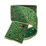 3.5 in Metallic Scroll Garland Ribbon - Emerald