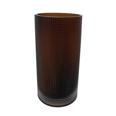 8.5 in Glass Vase - Brown