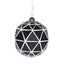 4" Ball Ornament - Black/White