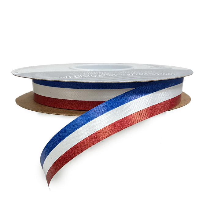 #3 Tricolor Red/White/Blue Ribbon