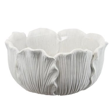 4.75 x 9 in White Leaf Planter