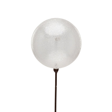120 mm Plastic Ball On 18" Pick - Clear Iridescent Frost