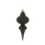 9 3/4 in Plastic Flocked Finial Ornament - Black