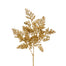 Glittered/Sequin Fern Leaves Spray - Gold