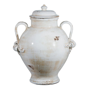 22" Rutherford Amphora Jar - Antique White