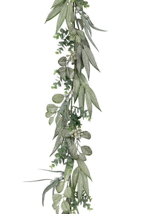 White Wash California Mixed Foliage Garland