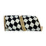 4 in Harlequin Diamond Velvet Deluxe Gold Backed Wired Edge Ribbon