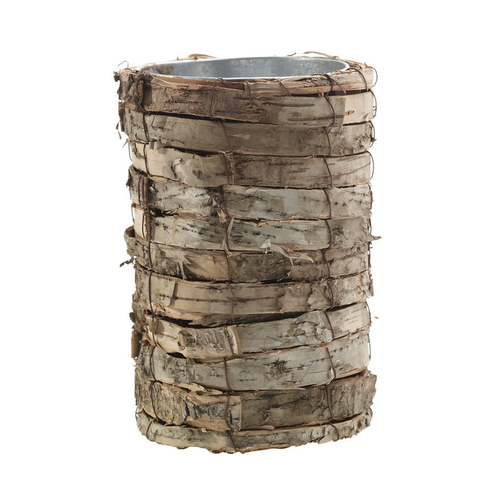 8 in Birch Vase with Zinc liner