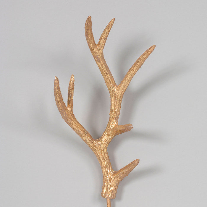 25" Hw Plastic Antler Stem - Gold