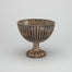 Pressed Glass Ribbed Compote Candle Holder