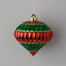 120 Mm Vintage Ribbed Onion Plastic Ornament - Red/Green/Gold