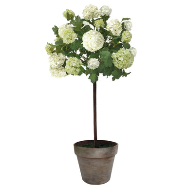 47" Snowball in Pot - White/Green