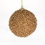 Sparkle Bead Ball Ornament 4"X 4" - Soft Gold