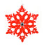 12" Jewel Snowflake Ornament - Red/White