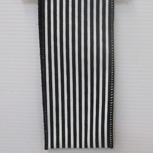 Stripe 2.5''X10Yd Black White