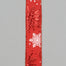 Metallic Snowflake Ribbon - Red