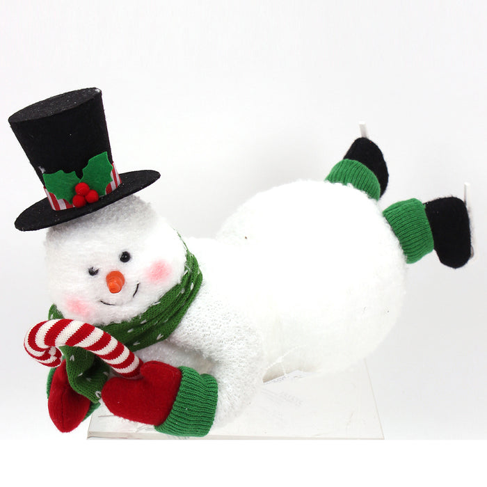 14" Skate Snowman w/Candy - Red/White/Green