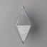 320 Mm Antique Diamond Plastic Ornament w/Glitter Edges - Silver
