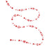 6' Glass Peppermint Garland - Red/White