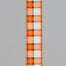 Brush Fabric Plaid Ribbon - Orange/Ivory