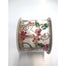 Linen Winter Berry Ribbon - Red/White/Natural